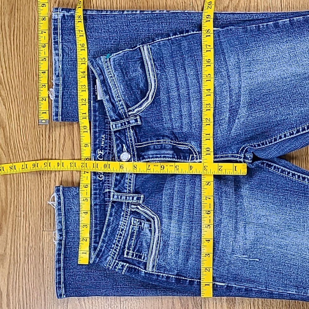 GRACE in LA 29x29 BOOTCUT PRE-OWNED DARK WASH WOMENS GIRLS DENIM BLUE JEANS - Picture 4 of 8